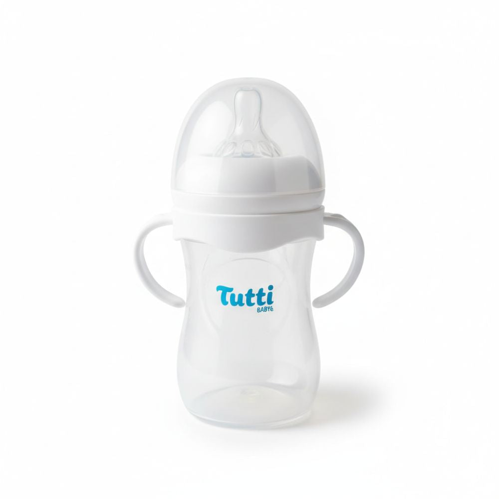 Biberón Natural Tutti de 240 ml 8 oz Tetina Ancha Anticólicos Asa Ergonómica