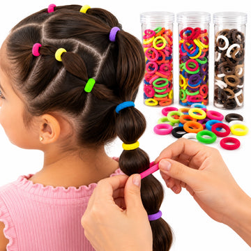 Pack x 150 Colets Ligas para Cabello en Colores Variados para Niñas