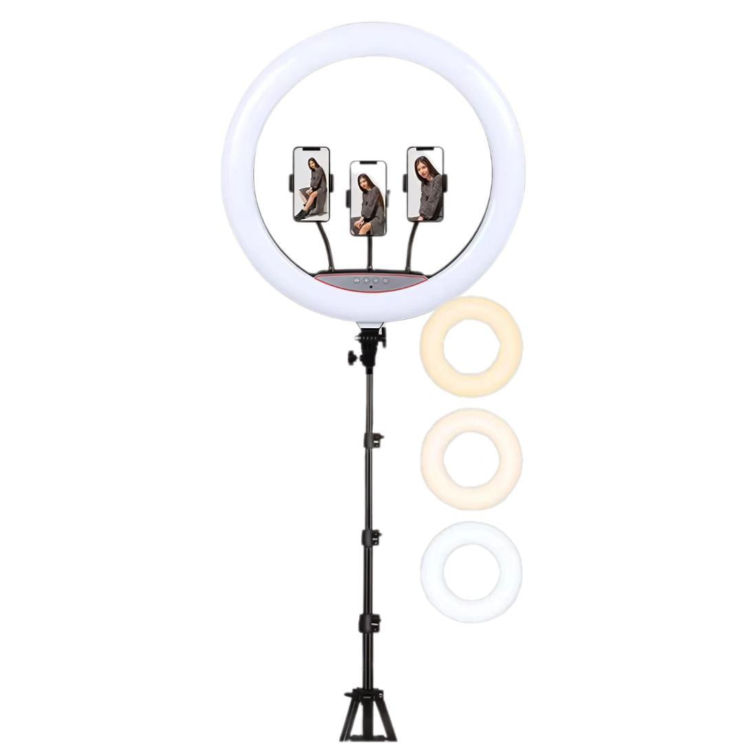 Aro Luz LED Profesional de 56cm Lámpara Táctil  + Trípode + Control Remoto