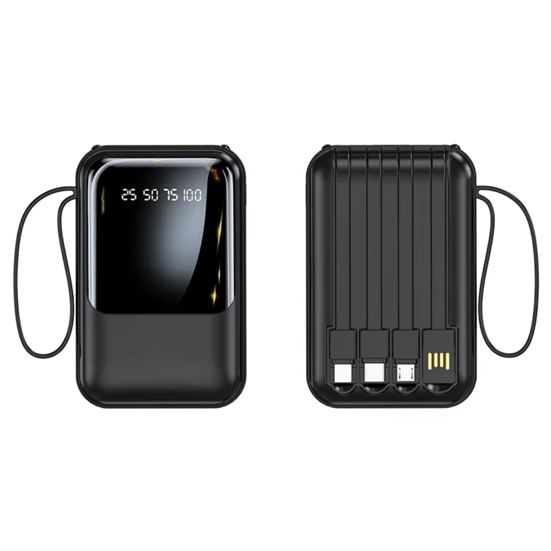 Power Bank 5000 mAh Cargador Portail Carga Rápida 4 en 1 Linterna Led