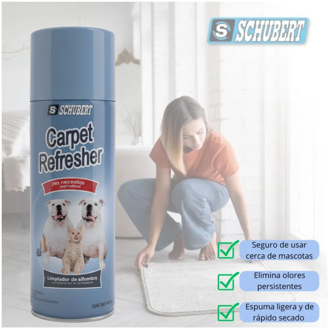 Limpiador de Alfombras Schubert 450ml en Spray Neutralizador de Olores Mascotas