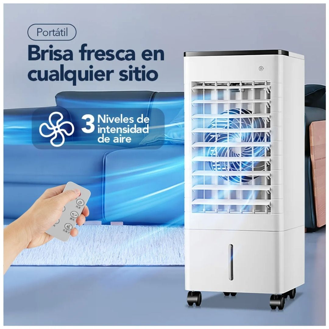 Ventilador Enfriador de Aire Portátil Humidificador Digital 3 en 1 75W + Control Remoto