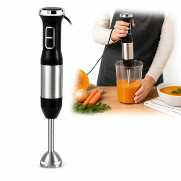 Licuadora de Mano de Inmersión 600W Batidora AL-6603 Cuchillas de Acero Inox