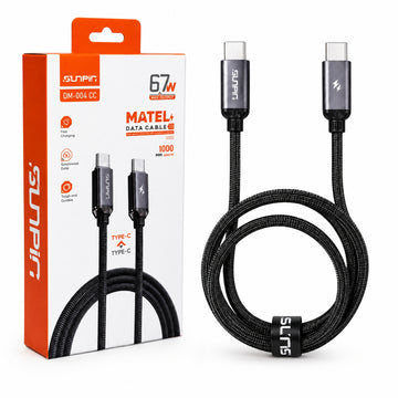 Cable Trenzado 1 metro USB-C a USB-C SUNPIN Carga Rápida 67W