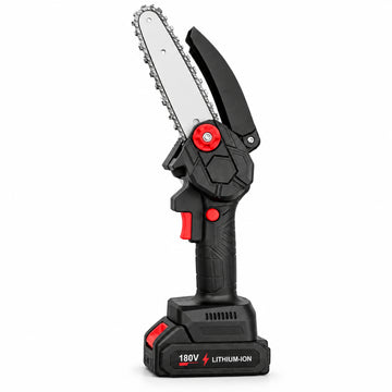 Mini Motosierra Eléctrica Inalámbrica Recargable 180V con Maletín