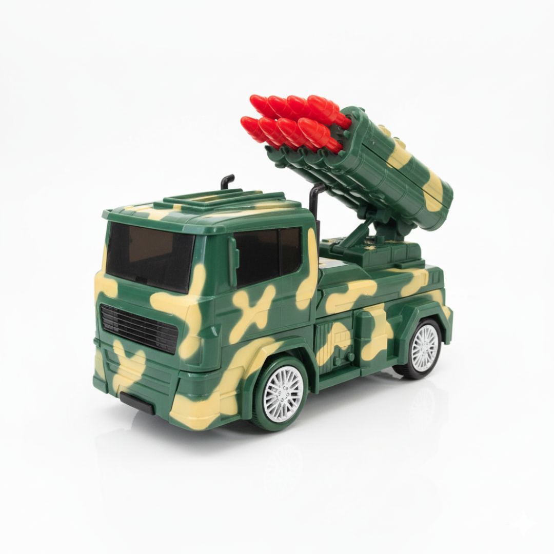 Juguete Transformer Figura Transformación Robot Camión Militar Lanza Cohete