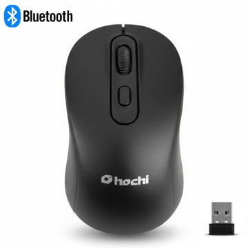 Mouse Inalámbrico Recargable Ergonómico Conectividad Dual Bluetooth y USB 2.4G