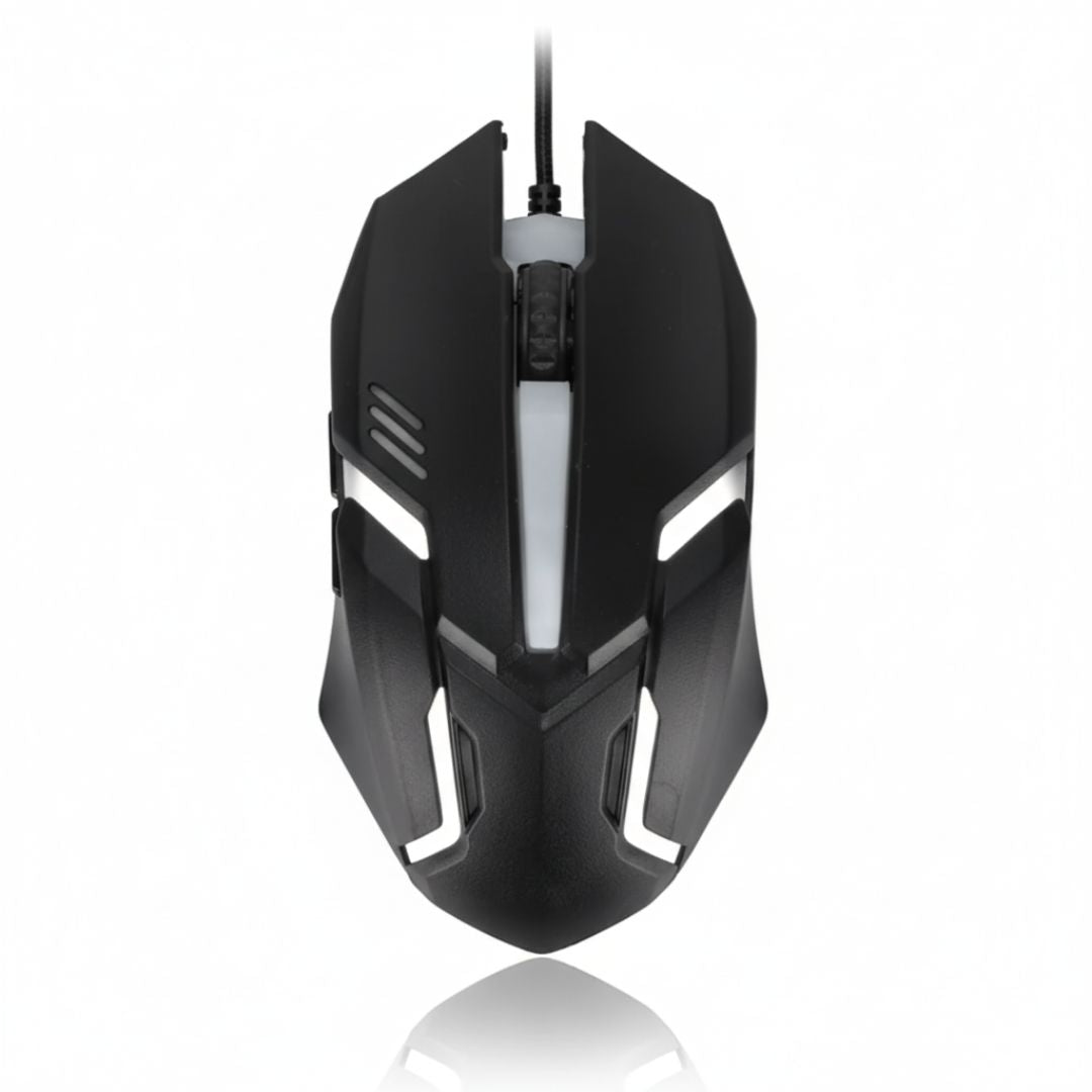 Mouse Óptico Gamer RGB Ergonómico 1200 DPI
