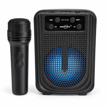 Parlante Inalámbrico Portátil GTS-2158 de 3” con Micrófono Karaoke USB TF y FM