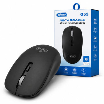 Mouse Inalámbrico Recargable Knup G53 Silencioso Bluetooth y 2.4G Laptop PC
