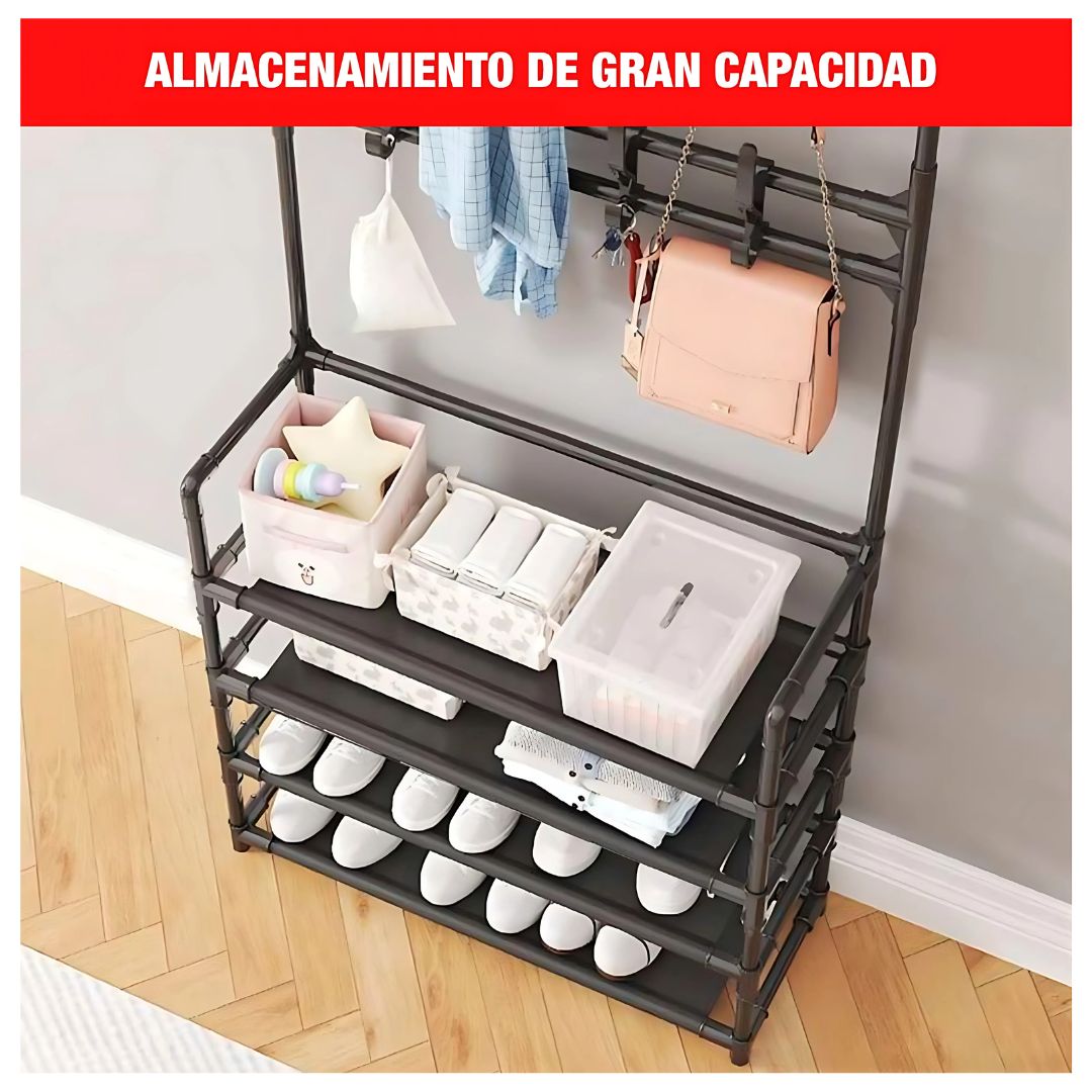 Estante Organizador Zapatera Multiusos 4 Niveles 150x60x28cm