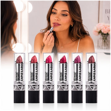 Pack x6 Tonos Labial en Barra Flower Secret Larga Duración
