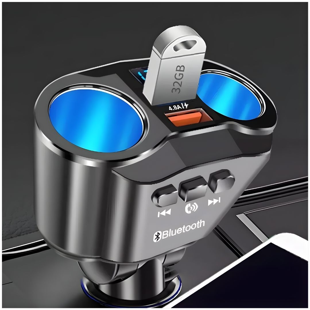 Cargador Reproductor MP3 Bluetooth Transmisor FM A9 Para Auto 4 Entradas