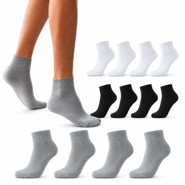 Pack x12 Pares de Medias Cortas Deportivas SPORT 3 Colores Talla 40-46
