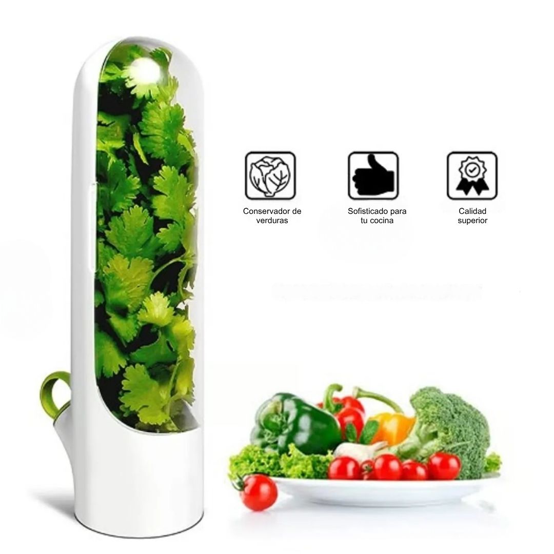 Pack x2 Conservador de Hierbas Verduras Frescas mas Tiempo Herb Saver