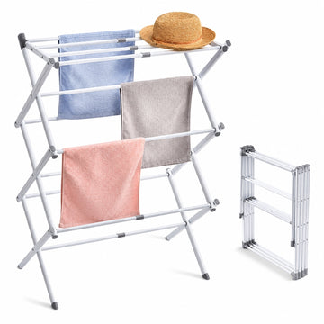 Tendedero Plegable Vertical 3 Niveles para Ropa Ahorrador de Espacio