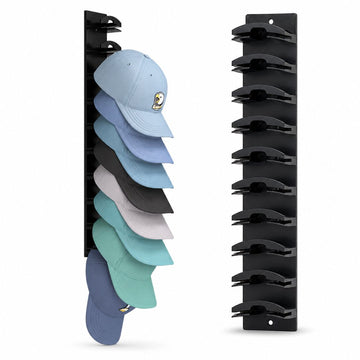 Pack x2 Organizador para 20 Gorras de Pared Soporte Vertical Perchero Exhibidor Closet