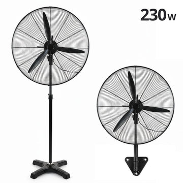 Ventilador Pedestal Industrial 32" FS-750 Alta Potencia 230W 2 en 1 de 187x81cm