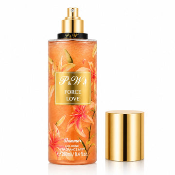 Perfume Mujer 250ml Colonia Corporal P&W Force Love Fragancia Floral con Brillo