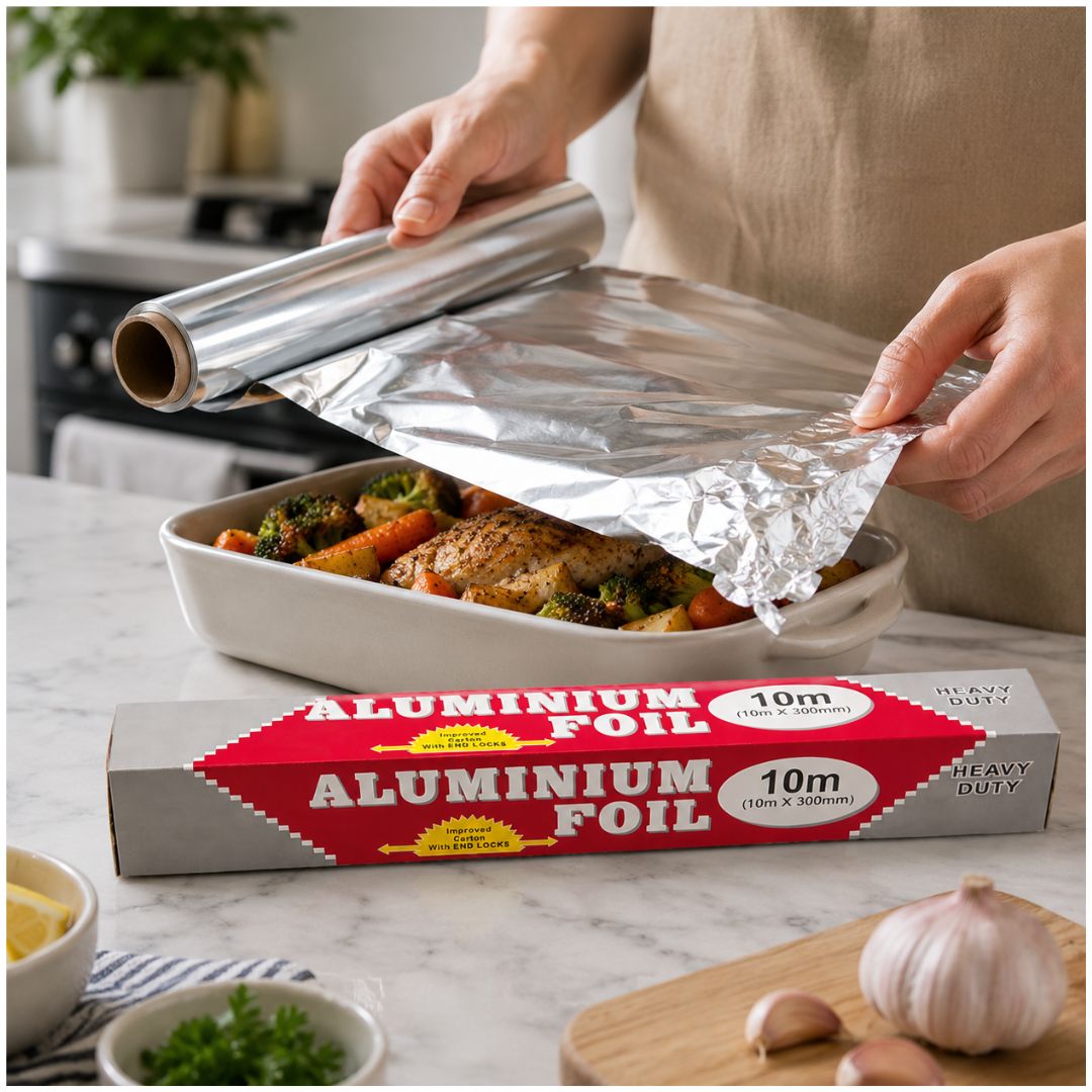 Pack x4 Rollo de Papel Aluminio Para Cocina 40 Metros