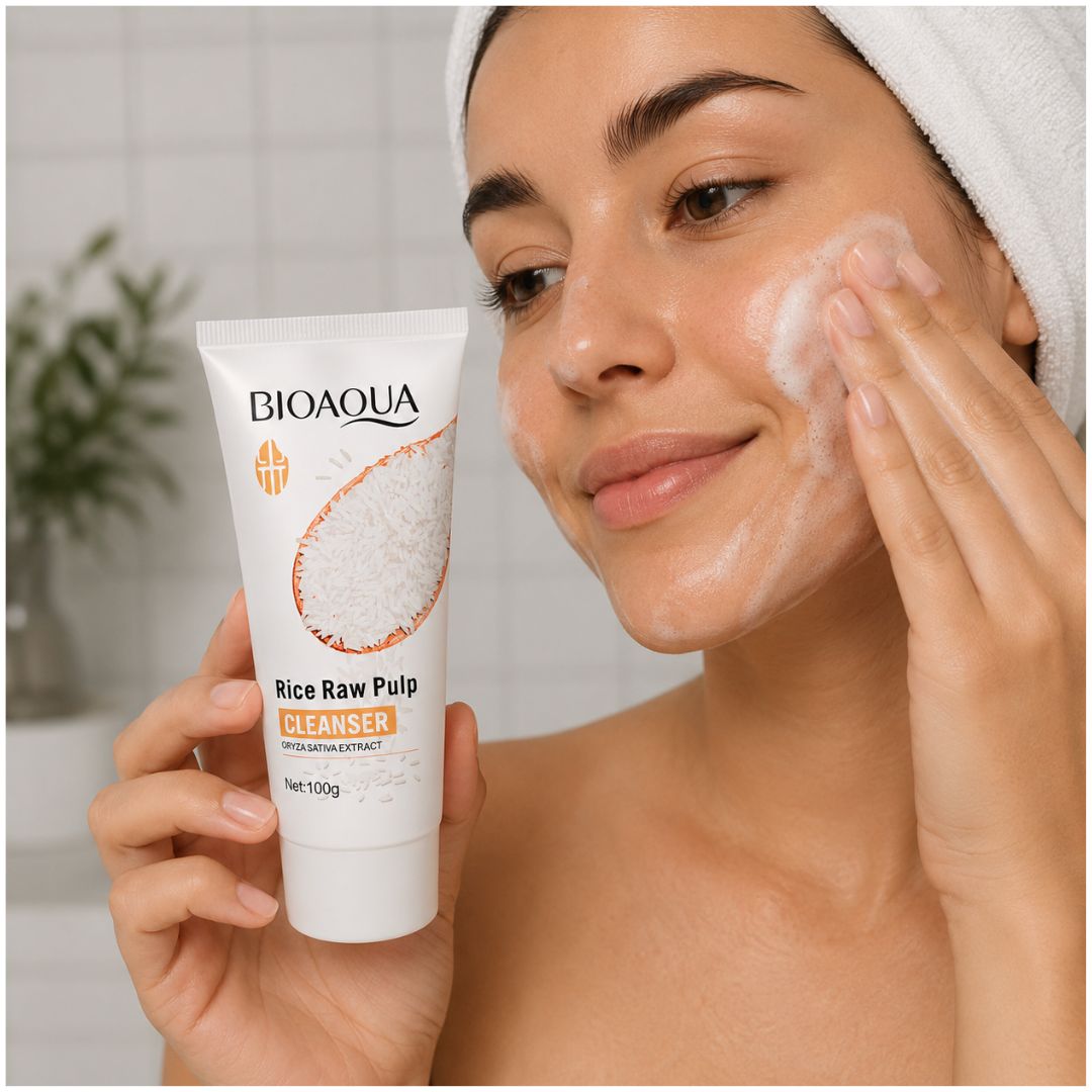 Limpiador Facial en Espuma BIOAQUA con Extracto de Arroz 100g Hidrata