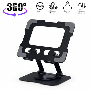 Soporte para Tablet de Metal S955 Giratorio 360° Base Plegable Antideslizante