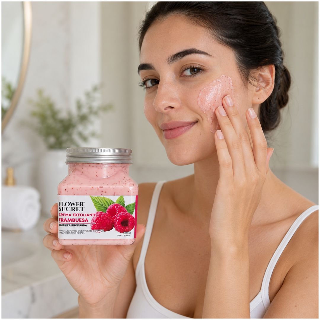 Crema Exfoliante Corporal JS15-C Flower Secret Frambuesa 300 ml