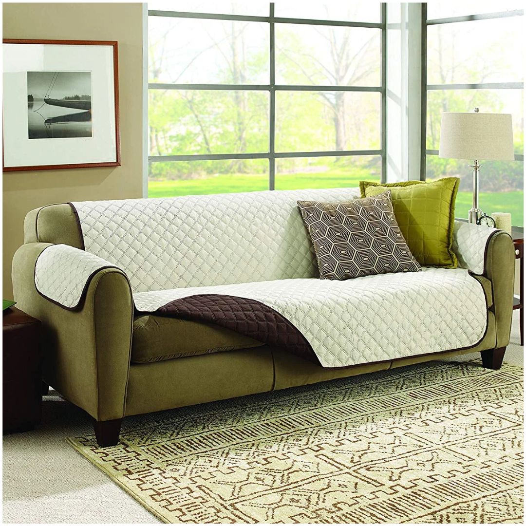 Forro Cobertor de Sofá 280cm Reversible Lavable Protección para Mascotas