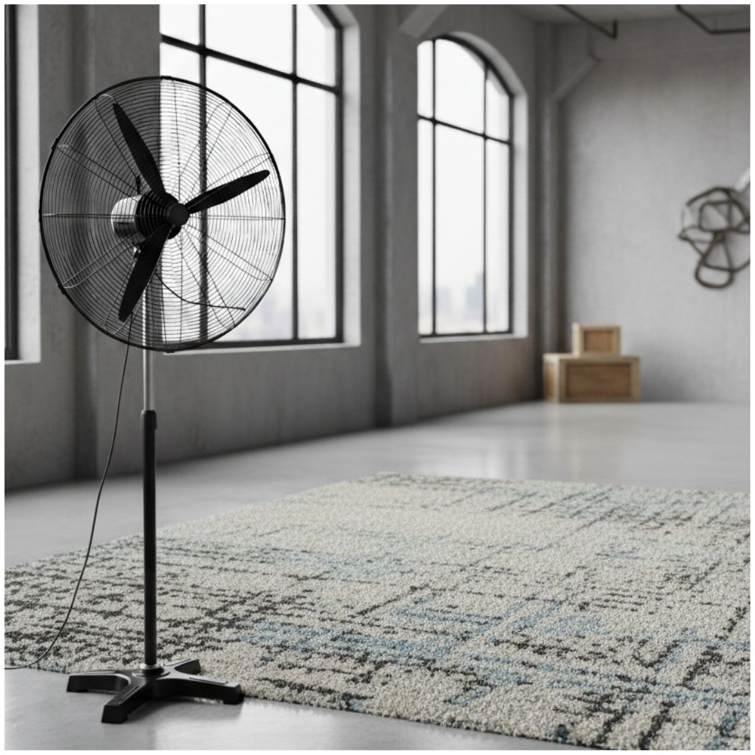 Ventilador Pedestal Industrial 32" FS-750 Alta Potencia 230W 2 en 1 de 187x81cm