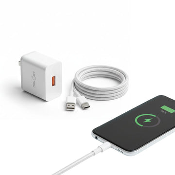 Cargador Carga Rápida para Celular de 30W CPB168 + Cable USB Tipo C
