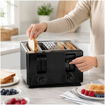 Tostadora Eléctrica SC-BRD03 de Acero Inoxidable 4 Panes 1500W