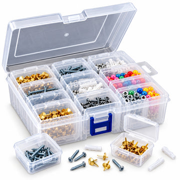 Caja Organizadora Multiusos Transparente con 14 Compartimentos Extraíbles