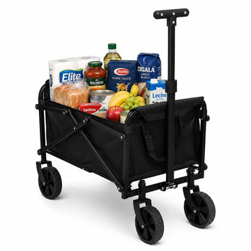 Carrito de Compras Plegable Multiusos con Ruedas Todo Terreno Asa Telescópica