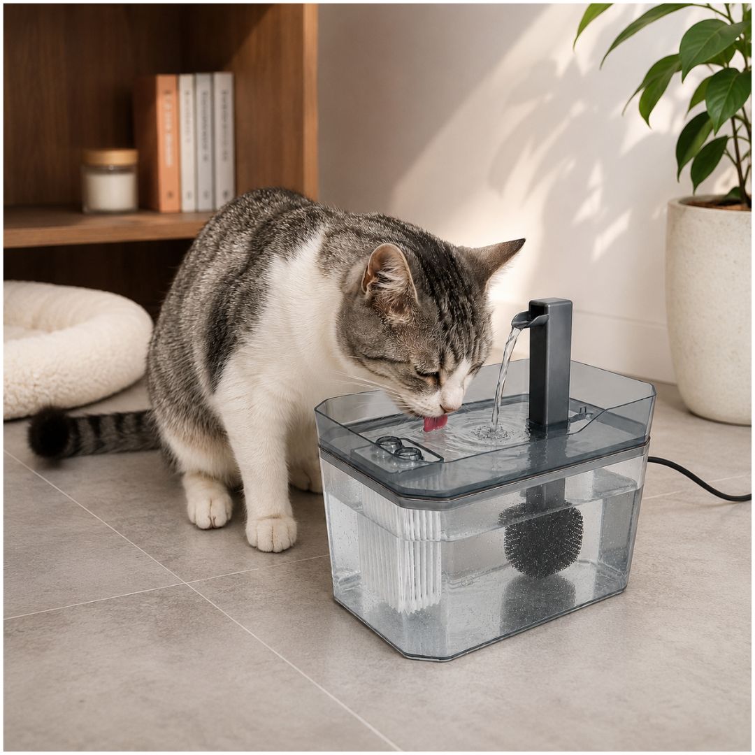 Bebedero Fuente Eléctrica de Agua Circulante para Mascotas Gato Perro