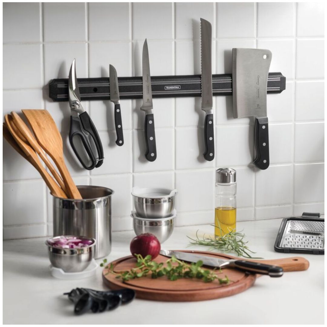 Barra Magnética Para Cuchillos Organizador de Utensilios Metálicos 37cm