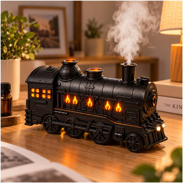 Difusor de Aromas Tren Humidificador de Vapor 300 ml con Luz LED y Control Remoto