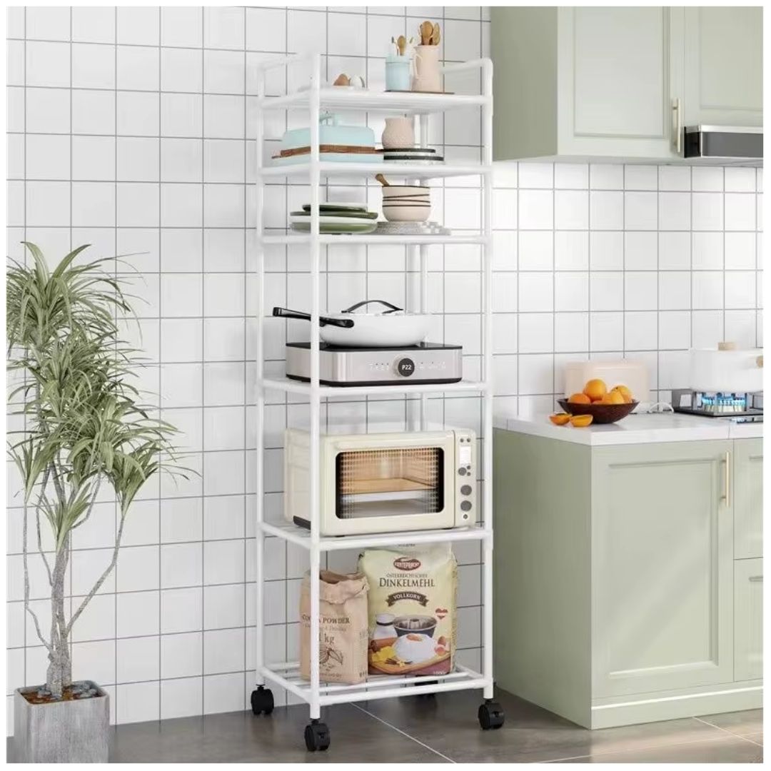 Estante Organizador de Cocina Multiusos 6 Niveles con Ruedas 170x42x32cm