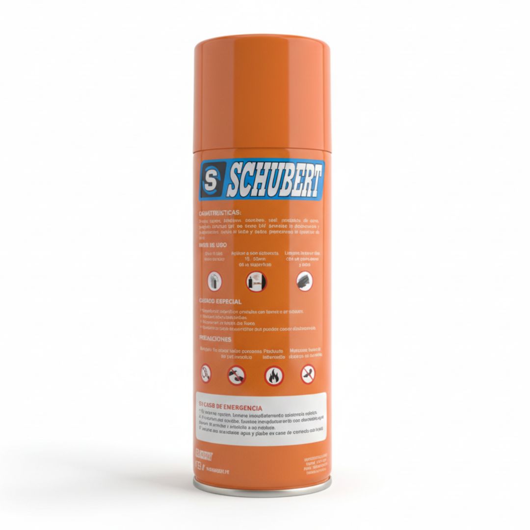 Silicona en Spray Schubert Multiusos Para Cueros y Tableros 450ml Aroma Durazno