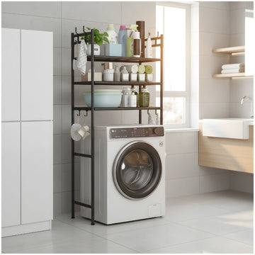 Estante Organizador Multiusos para Lavadora Baño 3 Niveles 160x72x25cm