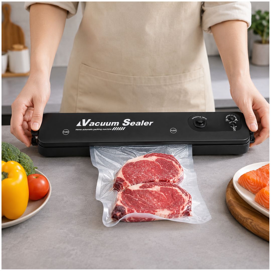 Máquina Selladora al Vacío Automática 90W para Alimentos con 10 Bolsas
