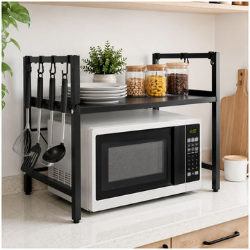 Estante Organizador de Microondas Multiusos de Metal Expandible 46x60x36cm