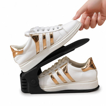 Pack x10 Organizadores de Zapatos Negro de Altura Ajustable Plegable