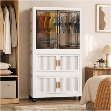 Organizador de Ropa Ropero Armario Multifuncional Plegable 123x60x34cm