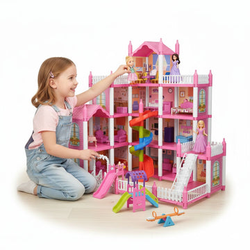 Casa Castillo de Muñecas Dreamly Villa con Luces 215 Piezas Juguete para Niñas