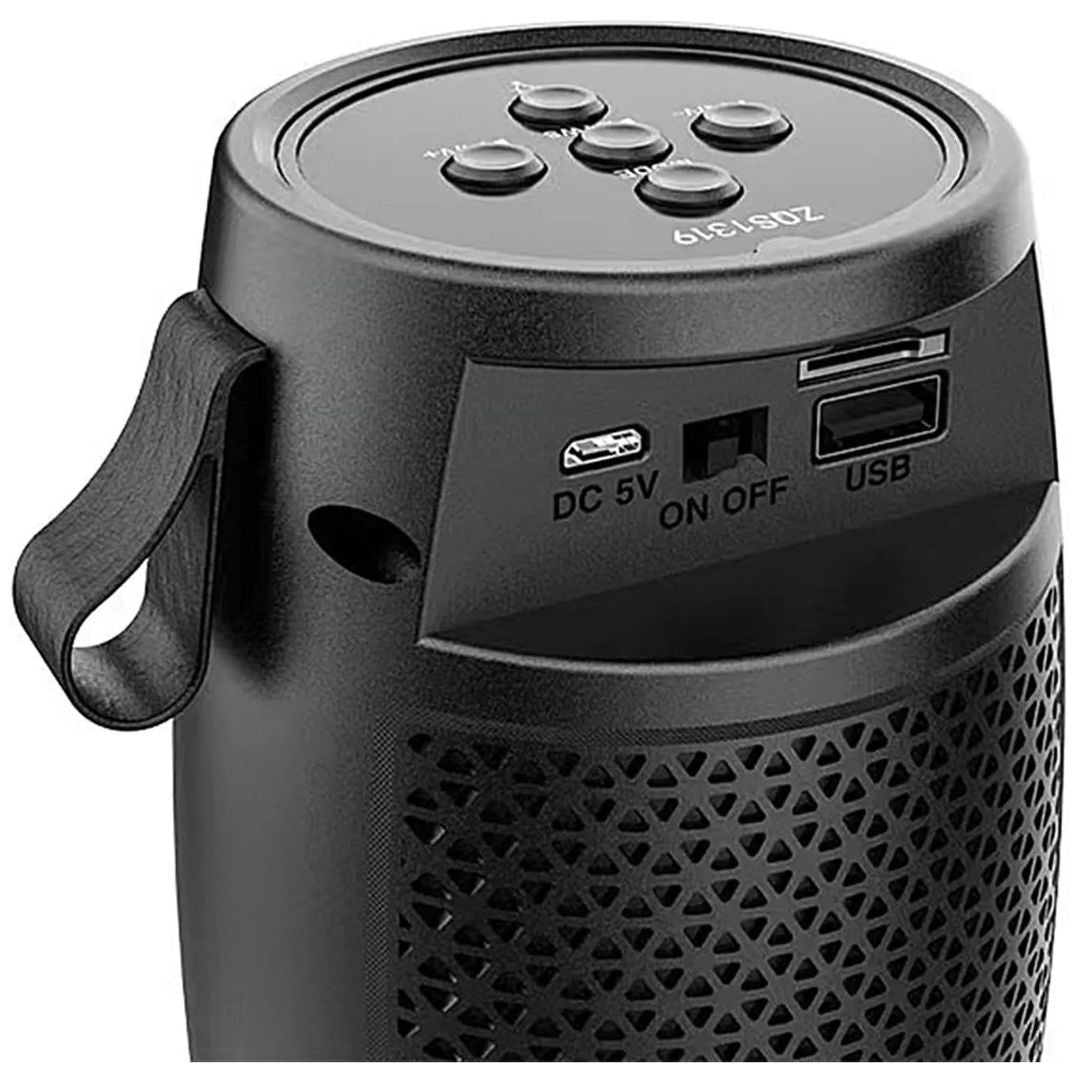 Parlante Portátil Bluetooth con Luz LED Multicolor USB Tarjeta TF y Radio FM 1201