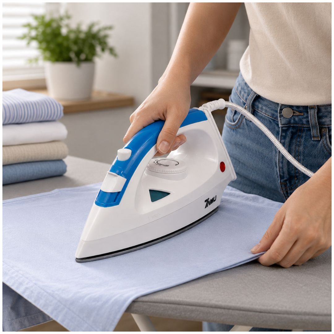 Plancha a Vapor Eléctrica 1200W Base Antiadherente ZIMU R1808