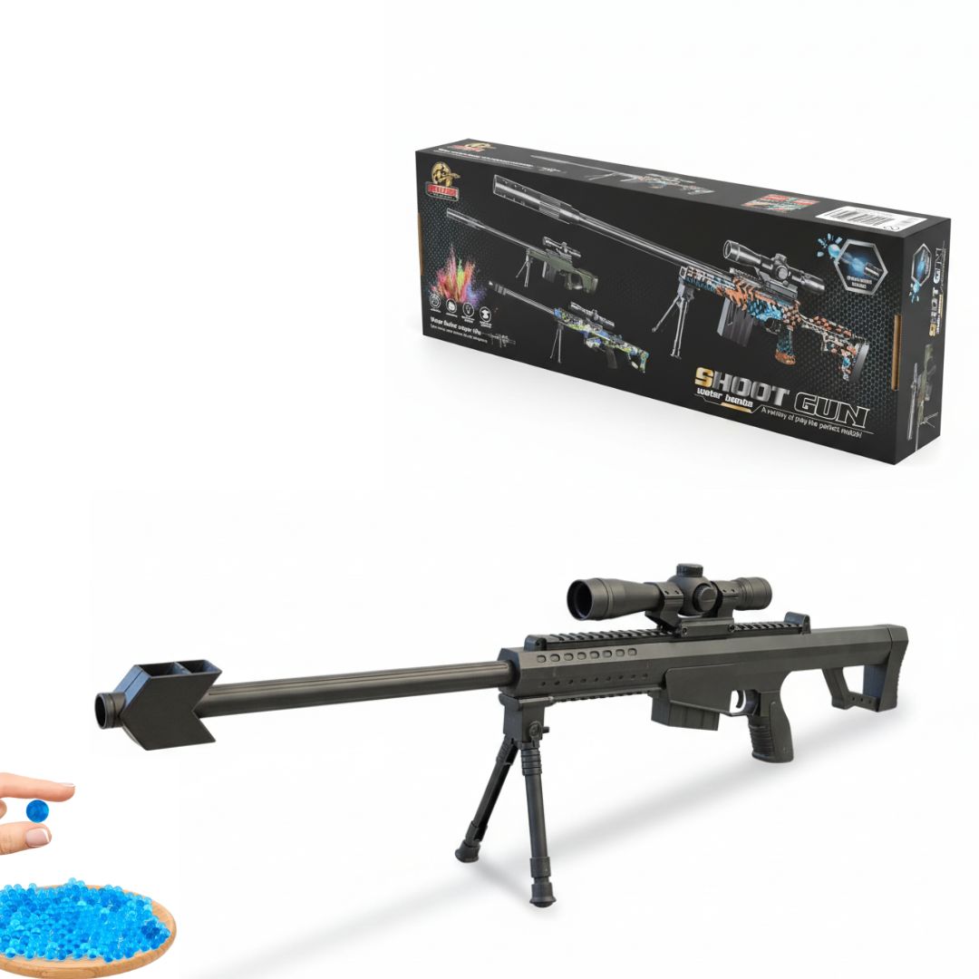 Metralleta Pistola Rifle Sniper de Juguete Lanza Hidrogel Larga Distancia 8117