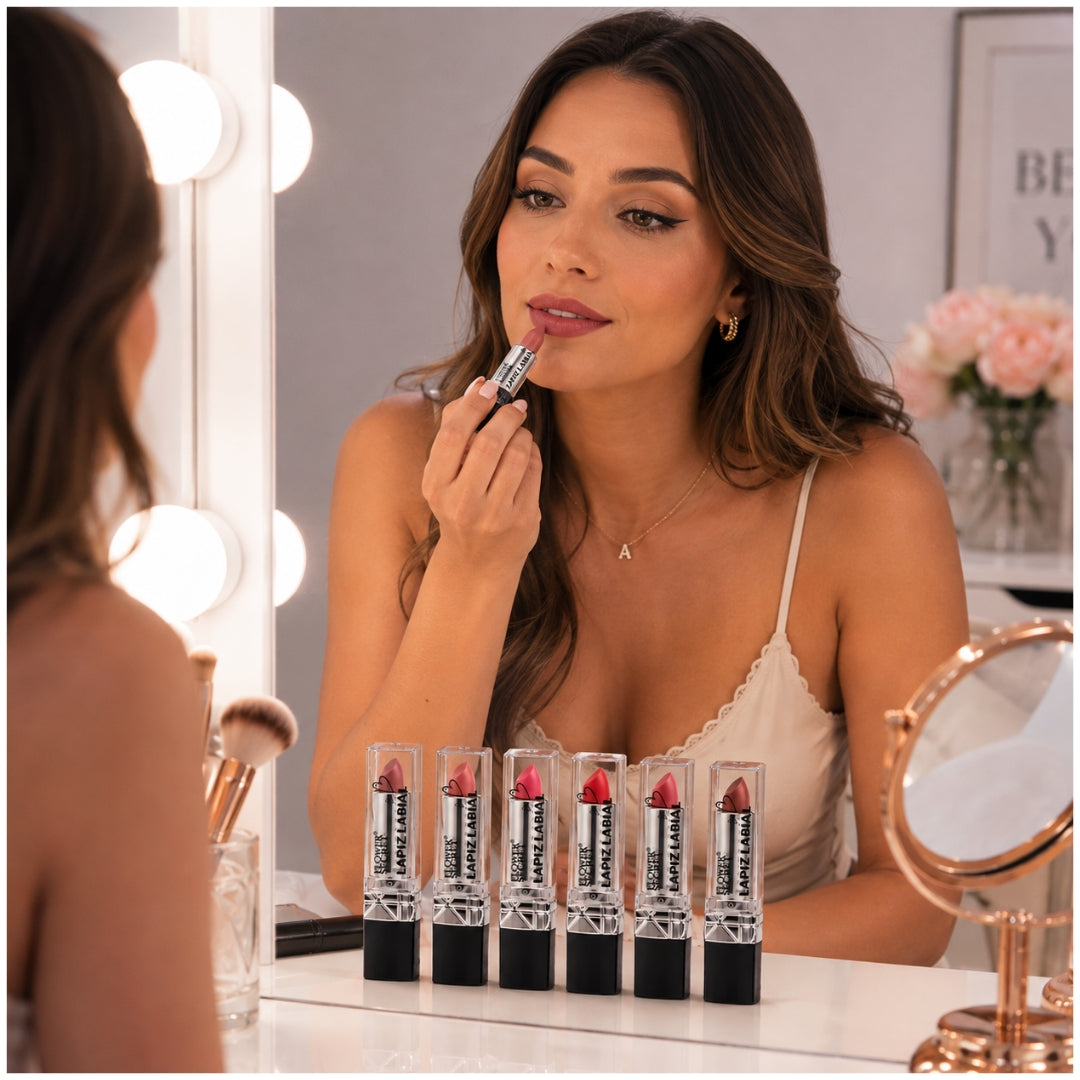 Pack x6 Tonos Labial en Barra Flower Secret Larga Duración