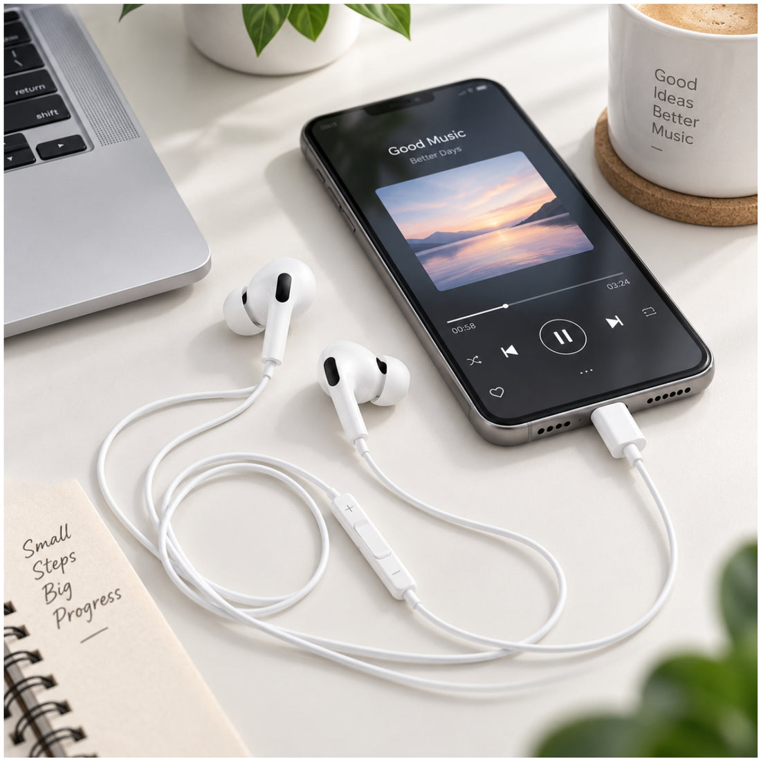 Audífonos In-Ear USB Tipo C iP16S con Control Integrado y Sonido HD