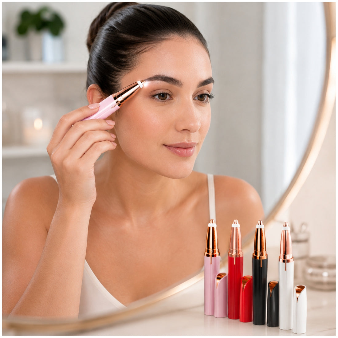Depilador Facial Portátil para Cejas con Luz Integrada y Cabezal de Precisión Color Aleatorio